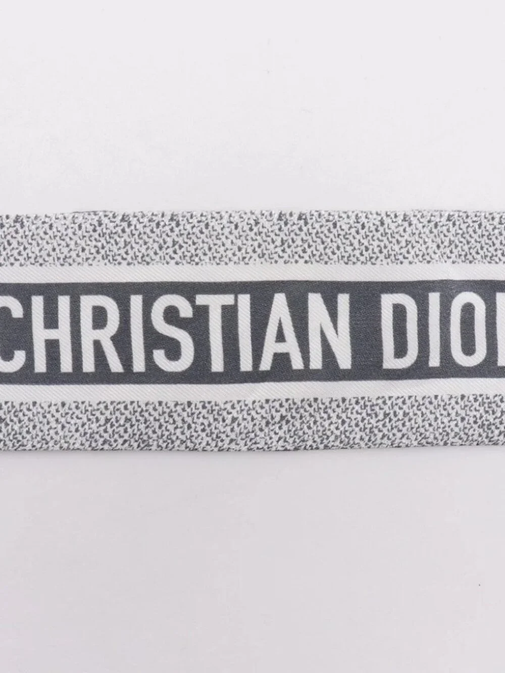 Dior Mitza scarf 15JOU106I602 Toile de Jouy Sauvage ribbon scarf gray silk